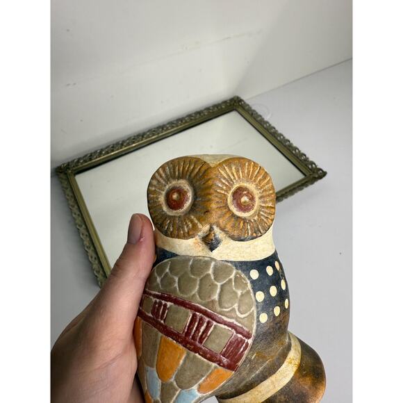 Authentic Handmade Greek Terracotta Owl, Owl of Athena Minerva - Symbol of Wisdo - Picture 6 of 8